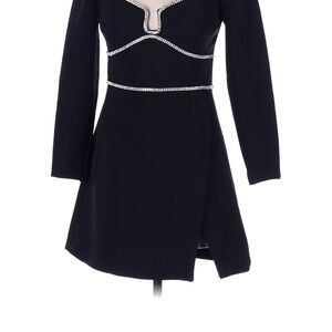 Self-Portrait Black Dress with Silver Detailing